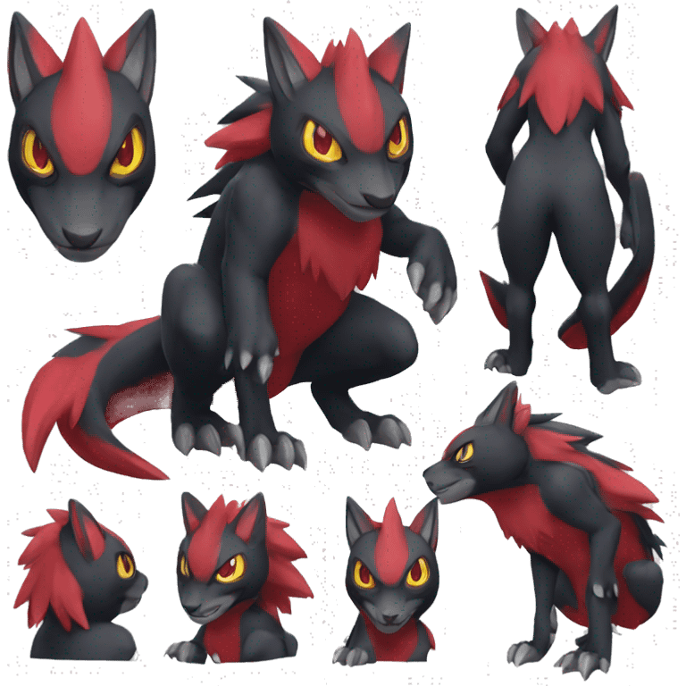 Nargacuga-Litten-Zoroark full body emoji