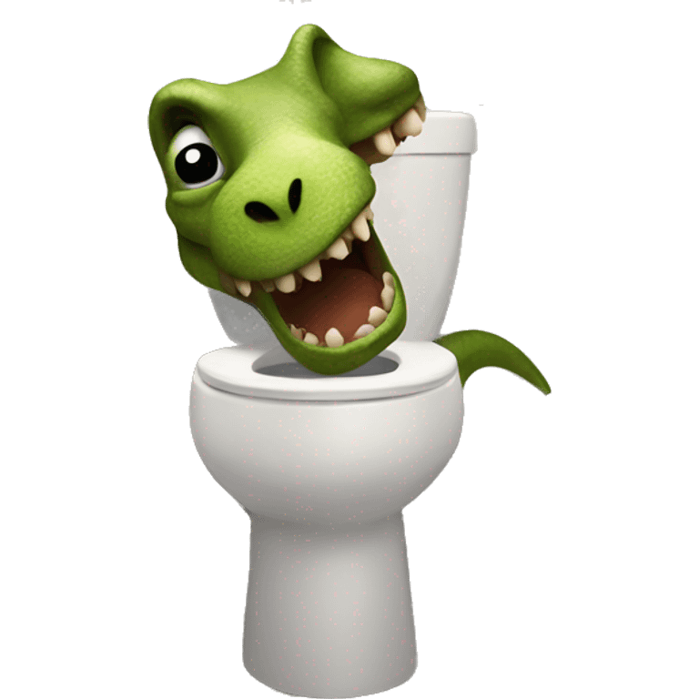 Dinosaur on toilet  emoji