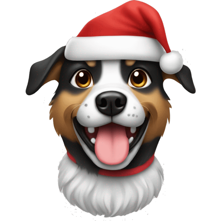 Dog with Santa hat emoji