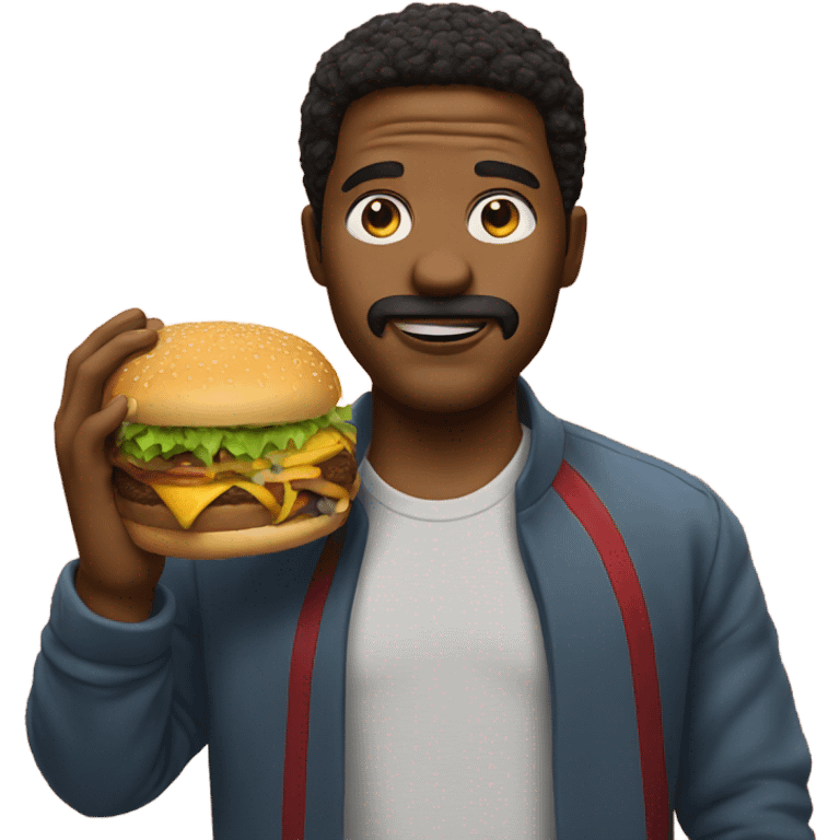 Tony eating burger  emoji