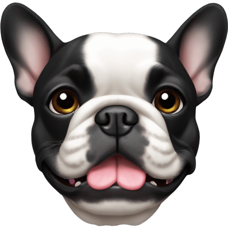 Black French bulldog  emoji