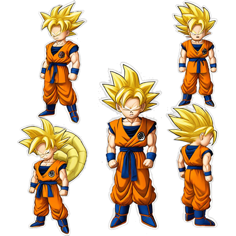 Goku Dragon Ball Z super Saiyan emoji