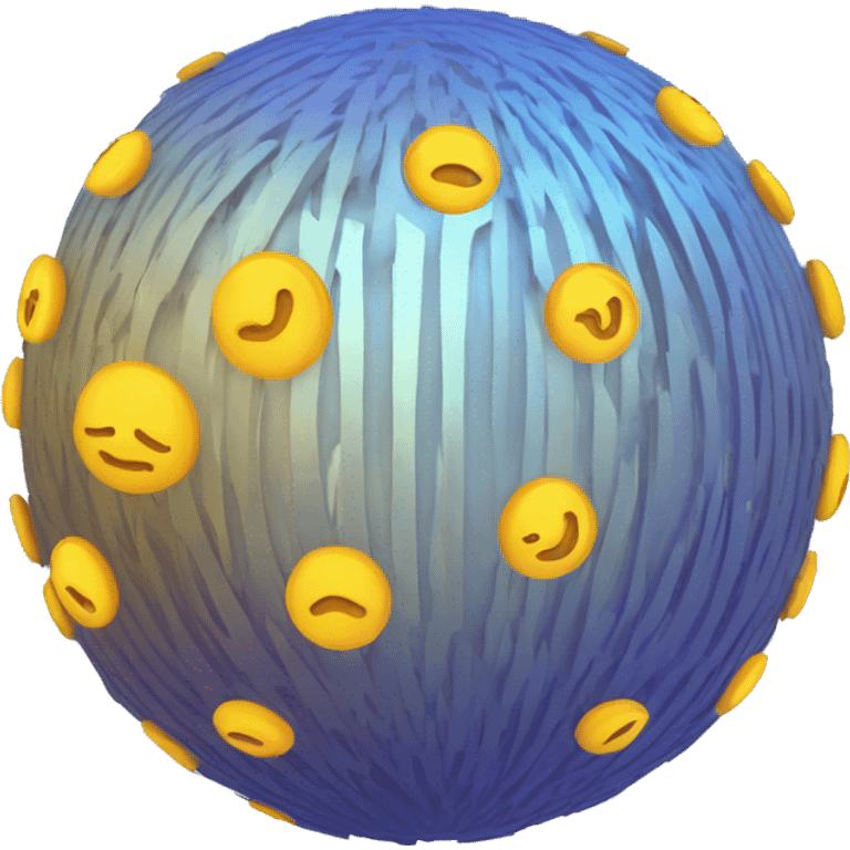 a sphere surrounded by waveforms emoji