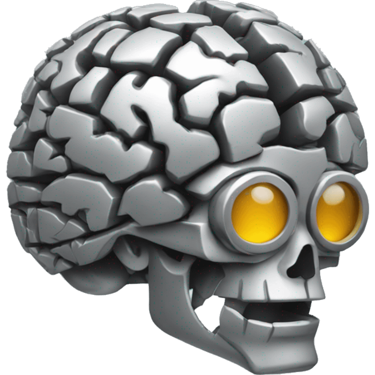 Metal brain icon emoji