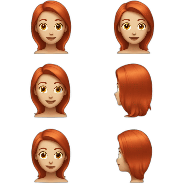 Red hair woman emoji