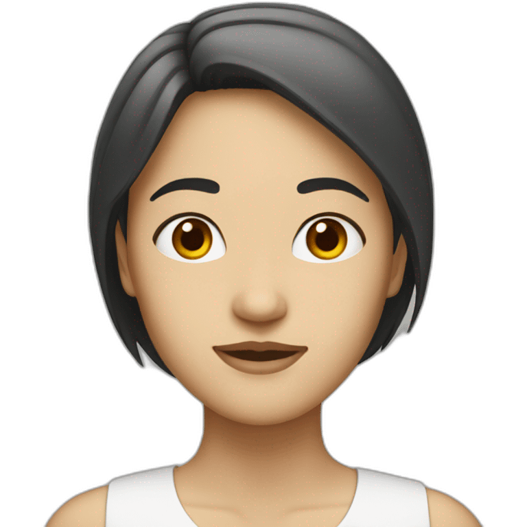 half asian half white woman emoji