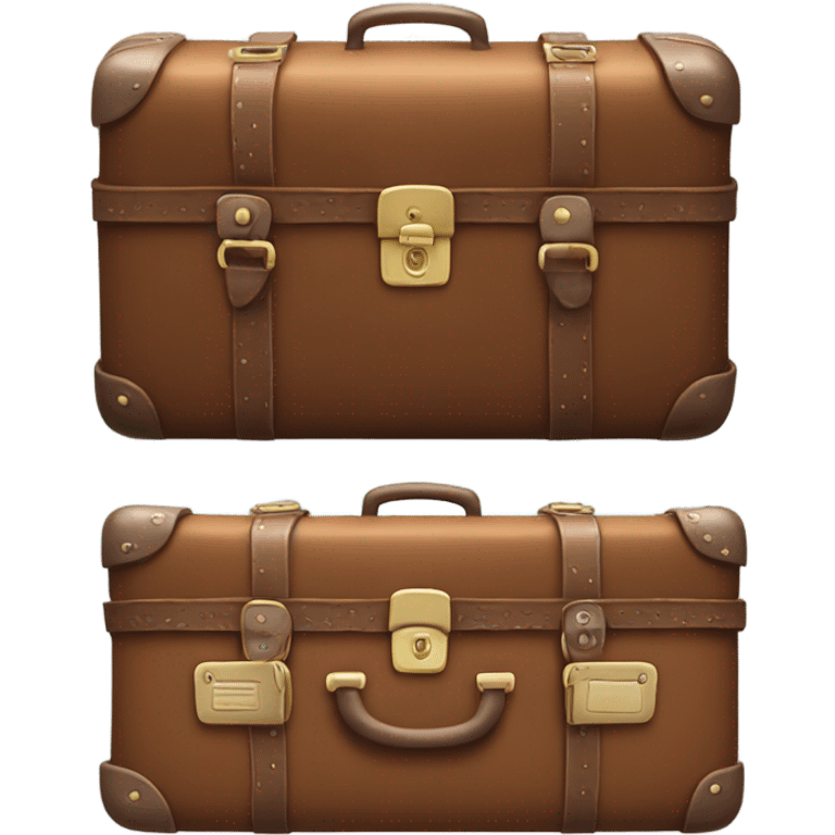 Cute Brown suitcase  emoji