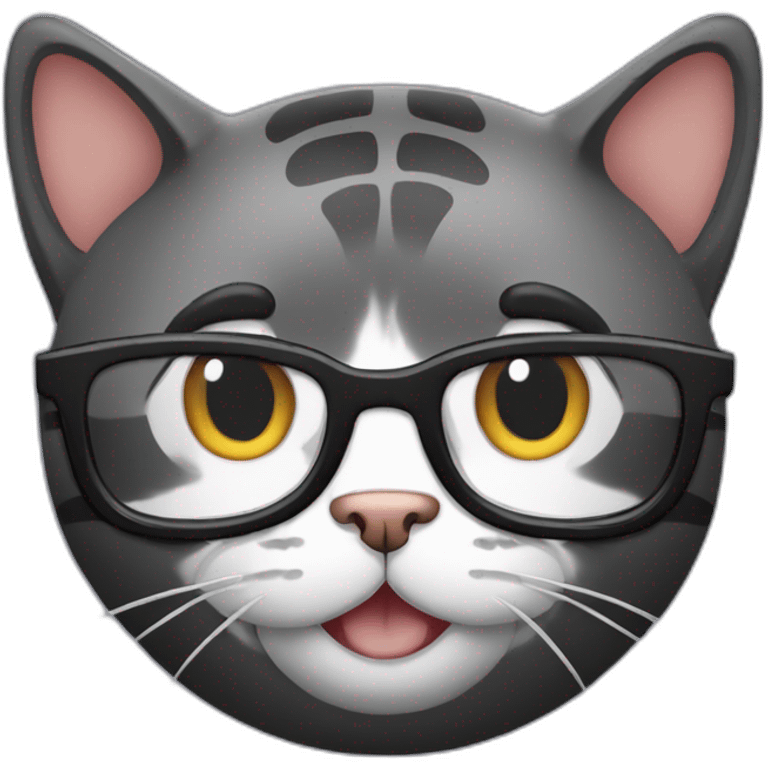 cat-black-smile-bigear-with-glasses emoji