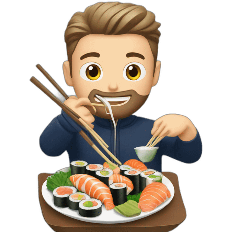 Olivier giroud qui mange des sushis emoji