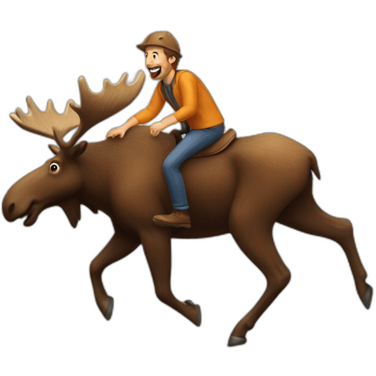 Man riding moose emoji