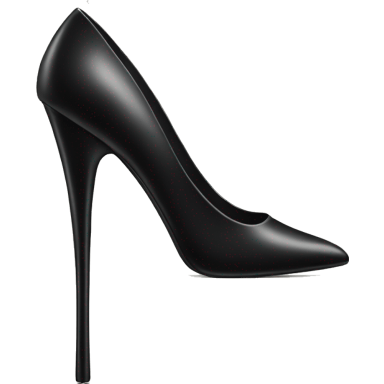 Very tall black stiletto heel emoji