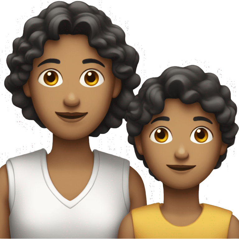 mujer con dos niños blanca y de pelo negro y un hombre rubio emoji