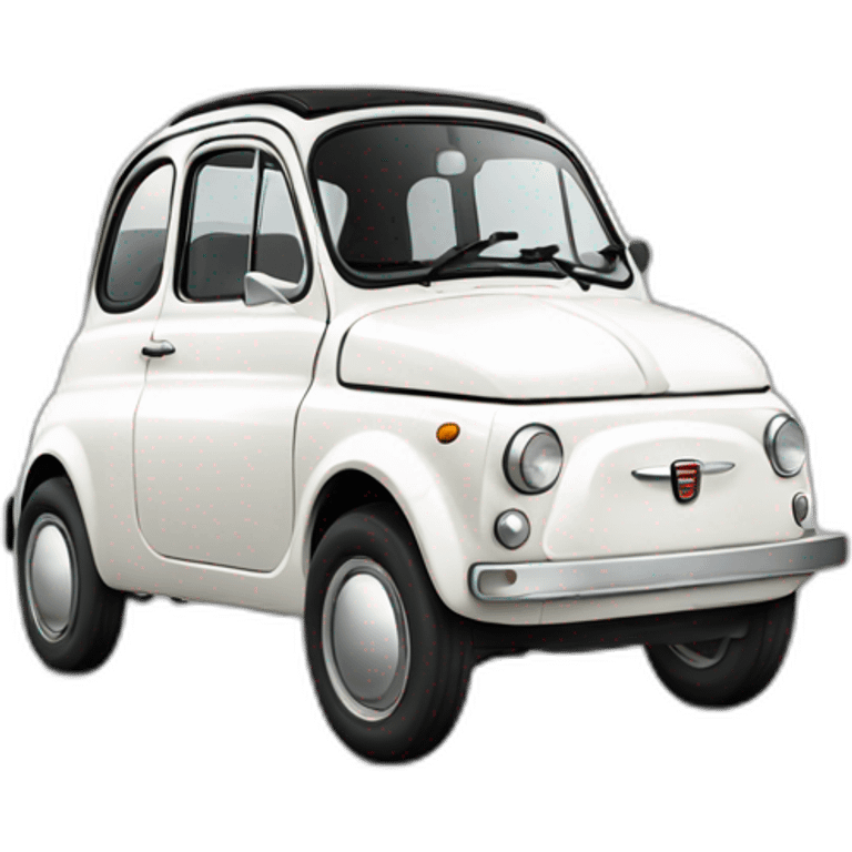 white fiat 500 emoji