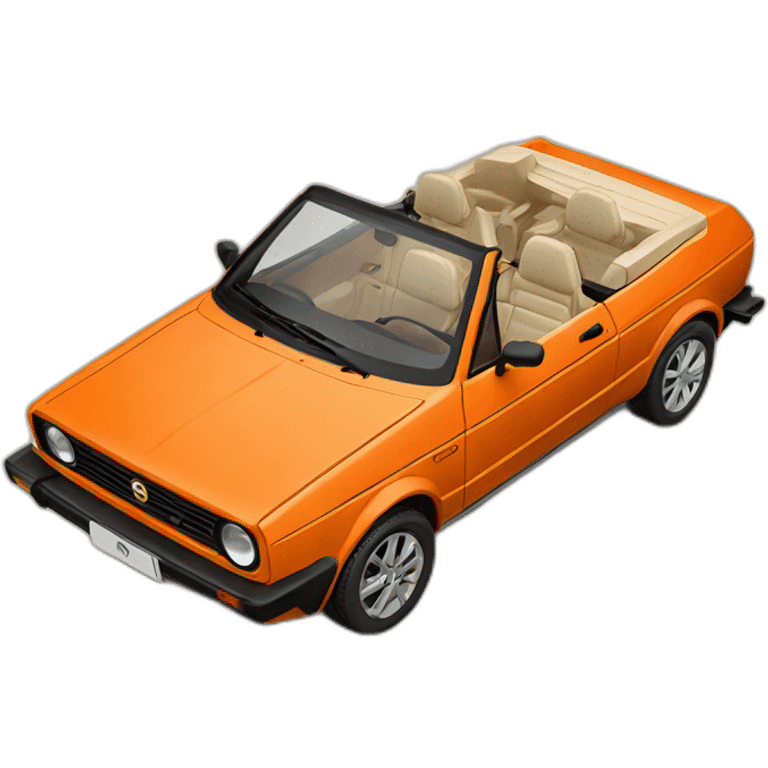 Golf cabriolet orange emoji