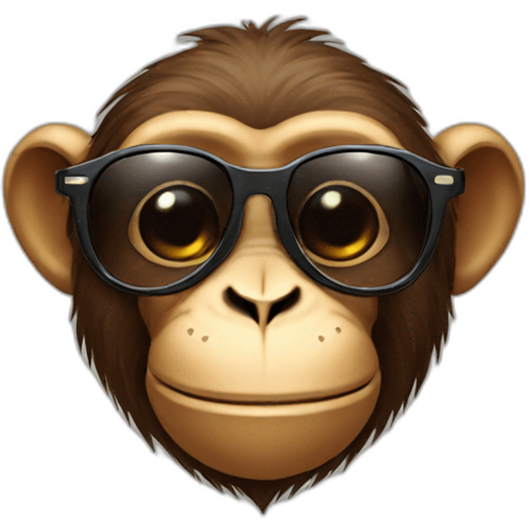 Monkey wearing sunglasses emoji