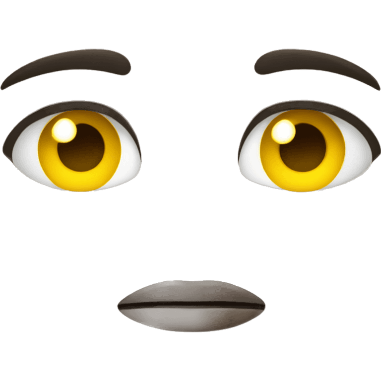 Yellow eyes closed face  emoji