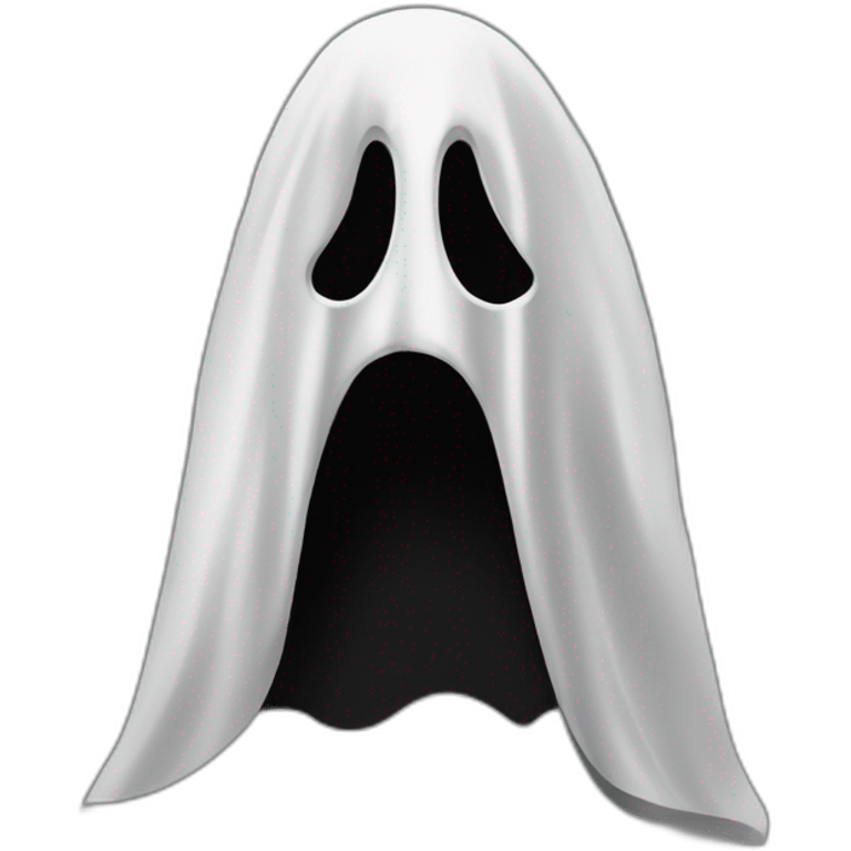 Ghost face maniac Black cloak white mask film scream emoji