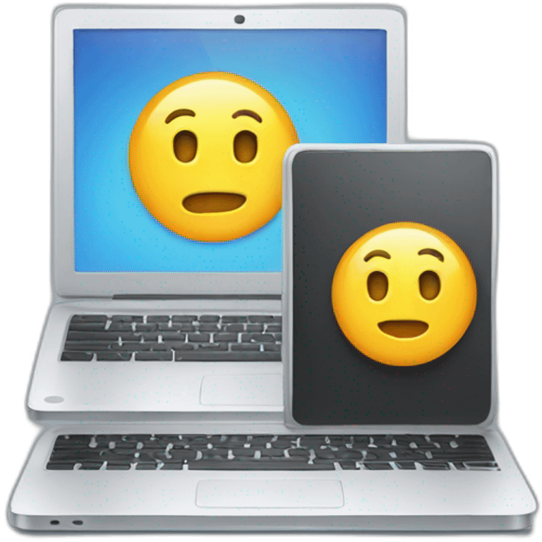 smartphone and laptop emoji