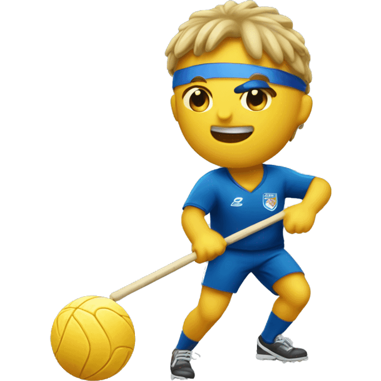 olimpico saltando con un baston emoji