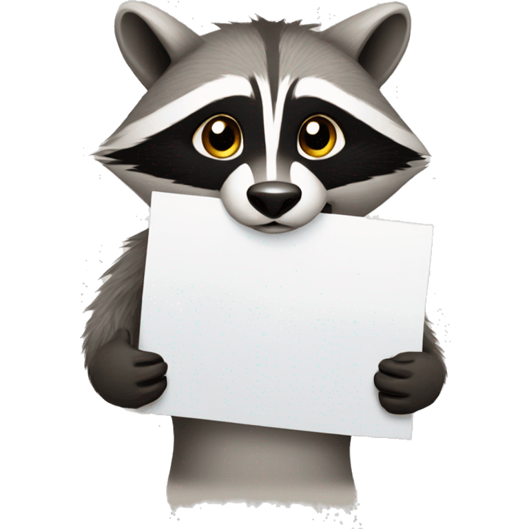 Raccon holding blank paper emoji