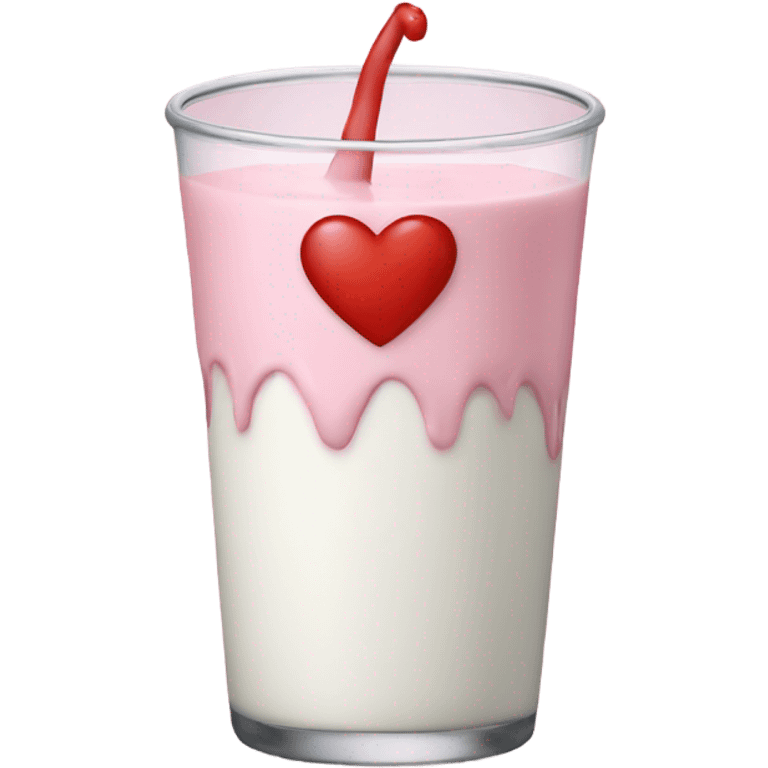 Heart milk emoji