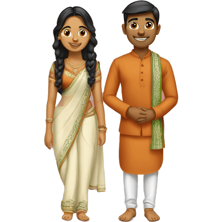 Fair & Young gujarati Indian couples emoji