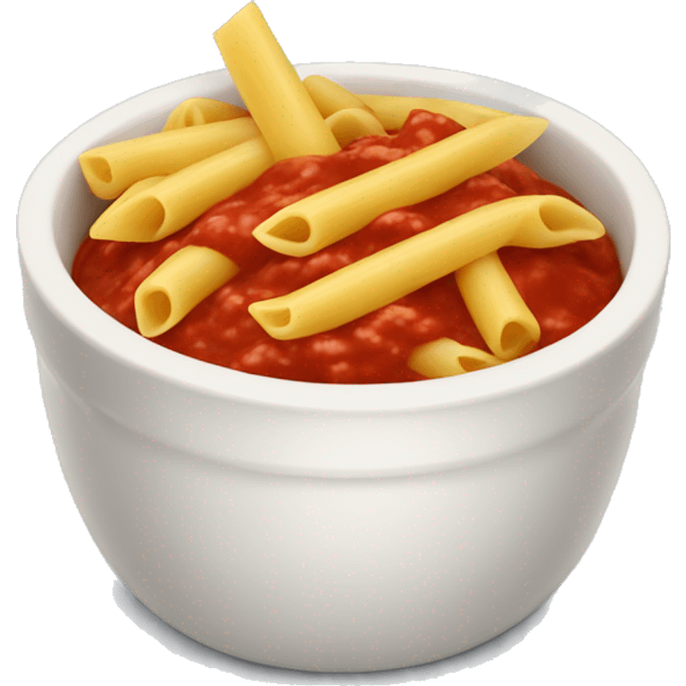 penne and red sauce in a bowl emoji