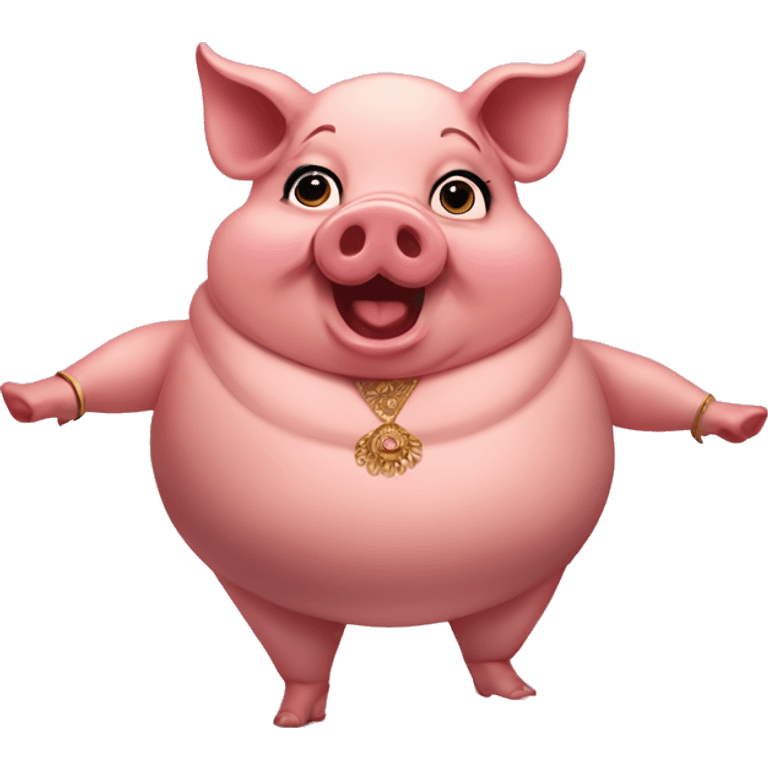 Pig belly dance emoji