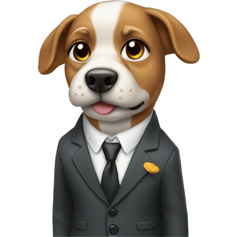 Dog wearing a suit emoji