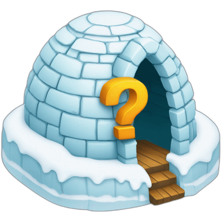 igloo with a question mark sign emoji