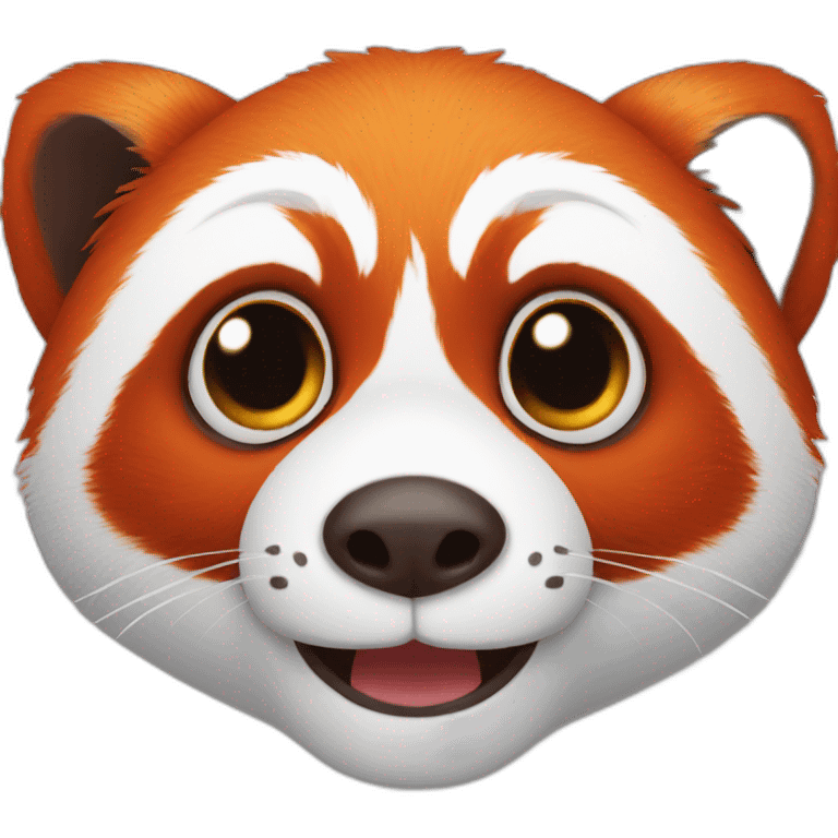 red panda face with huge cute eyes emoji