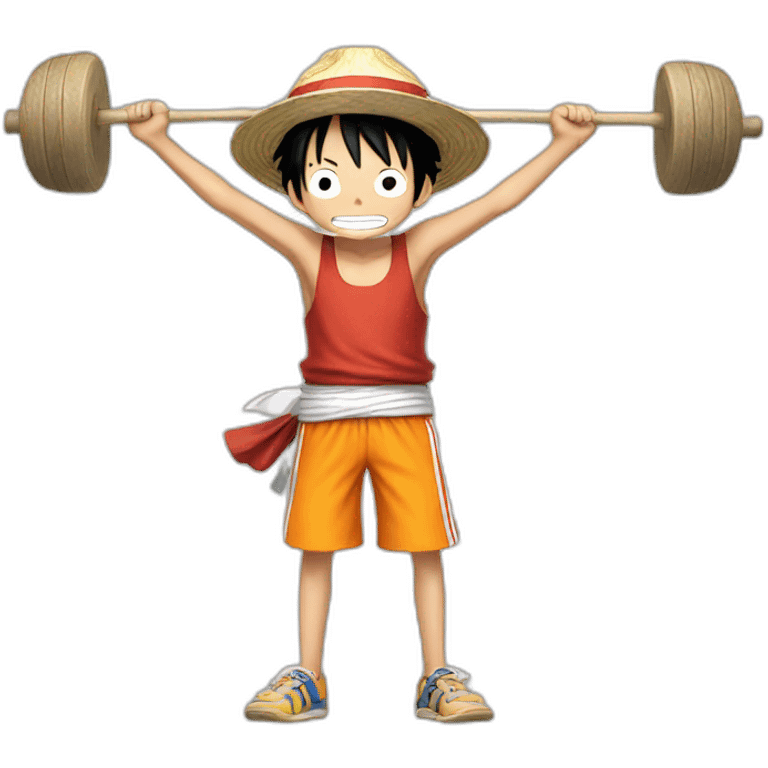 Luffy making sport emoji