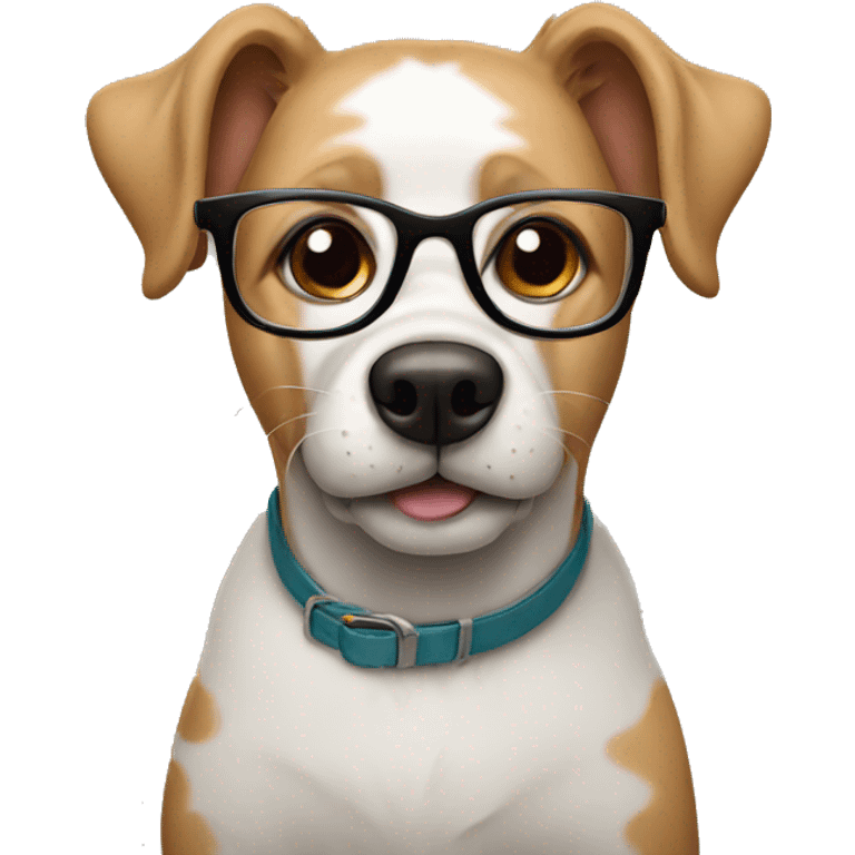 dog with glasses emoji