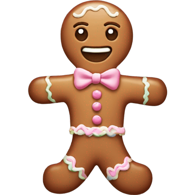 Pastel gingerbread man emoji