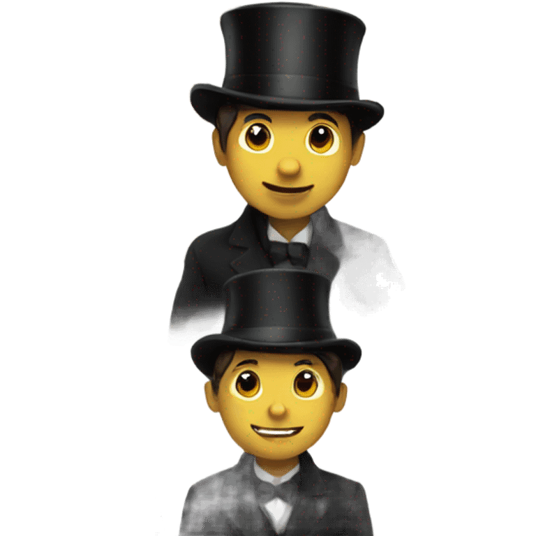 Boy with a black top hat emoji