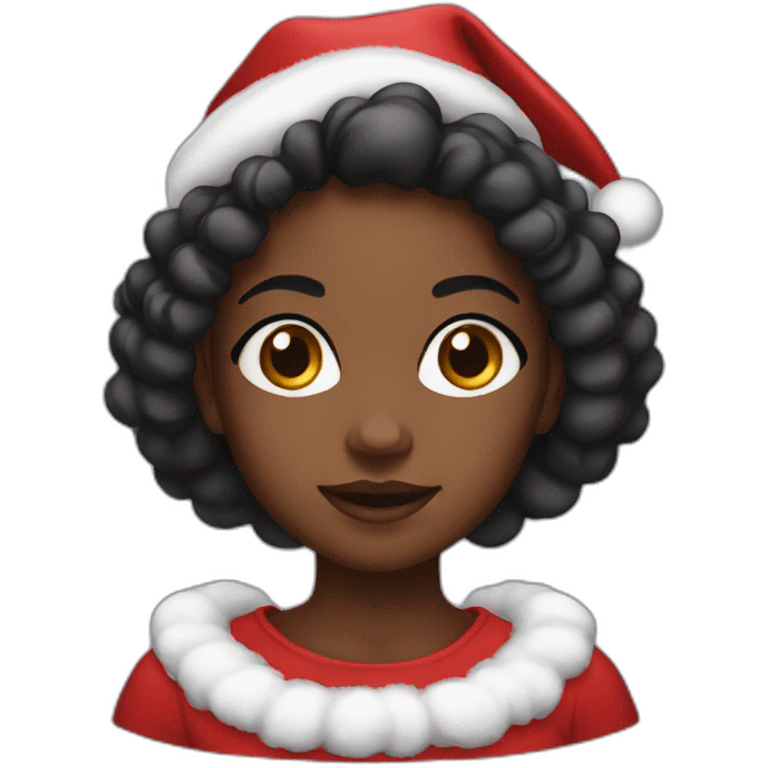 Black girl Christmas   emoji