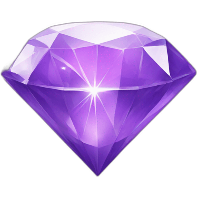 diamond purple with tree litlle stars up emoji