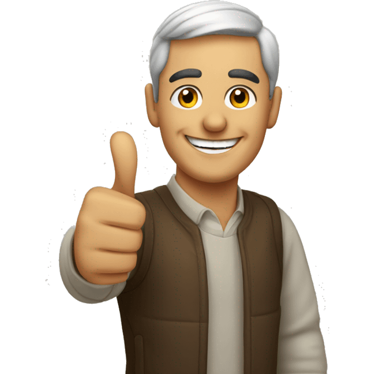 Smiling Spanish man showing thumbs up  emoji