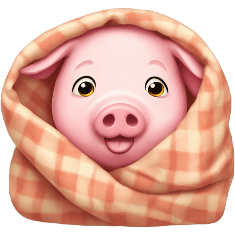 Sleepy pig in a blanket  emoji