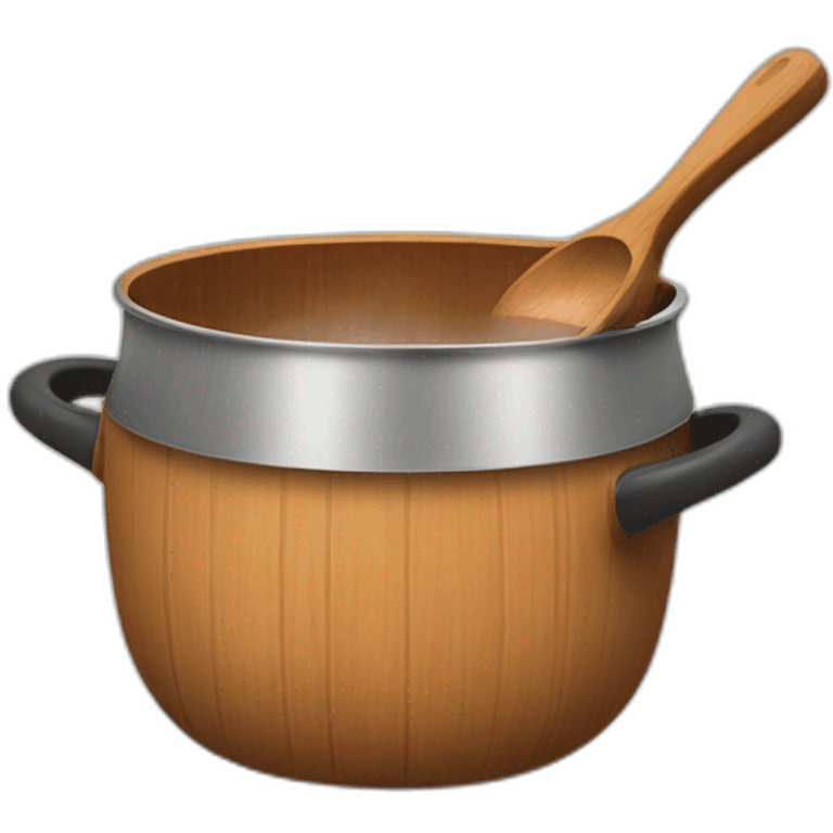 reverted cooking pot wooden spoon emoji