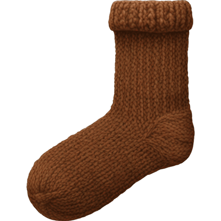 brown knitted socks emoji