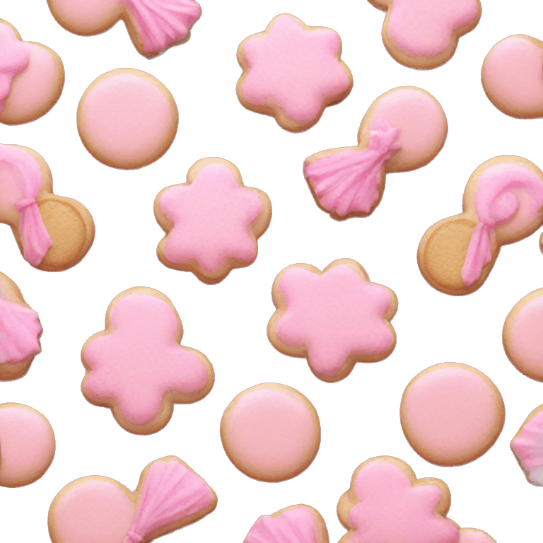 Pink Christmas cookies emoji