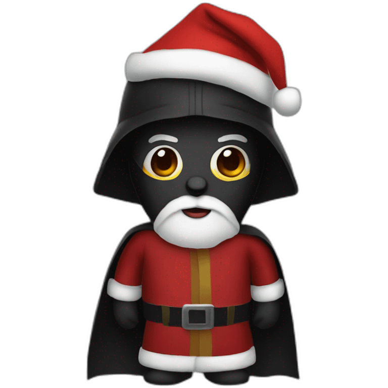 Dark vador dress like santa claus emoji