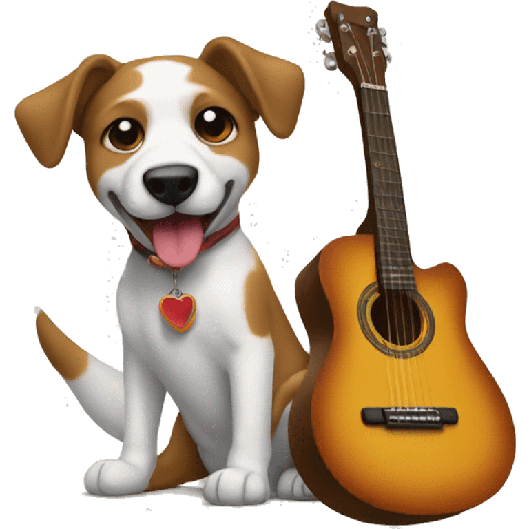 Perro guitarrista emoji