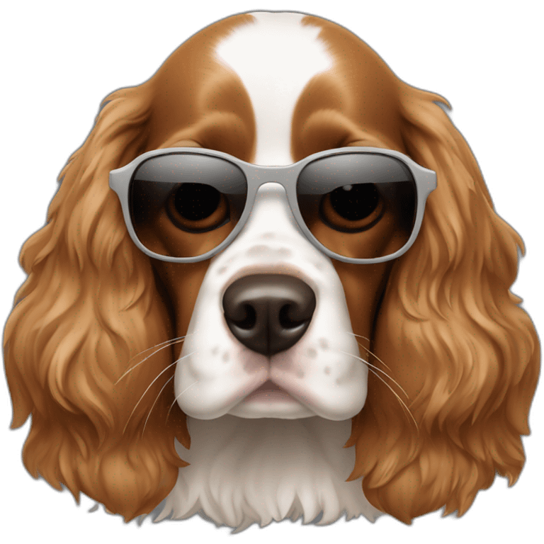 Spaniel cocker with sunglasses  emoji