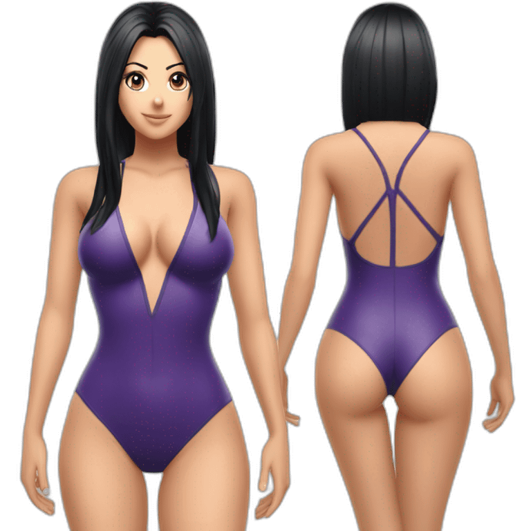 nico robin full body pawg micro swimsuit back emoji