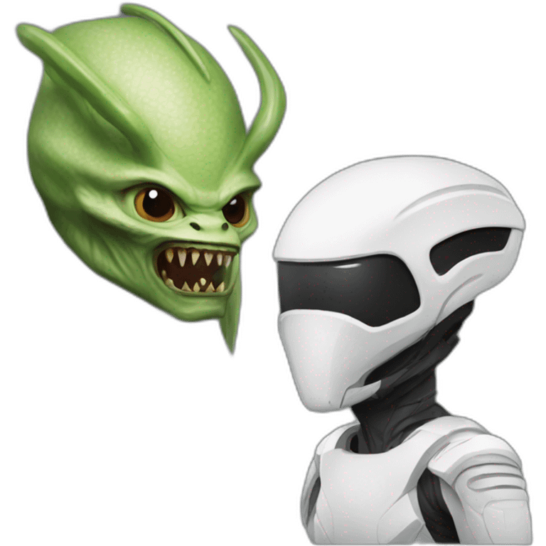 Predator and alien emoji