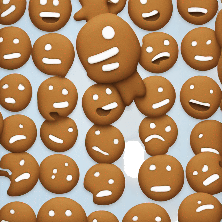 A gingerbread man  emoji