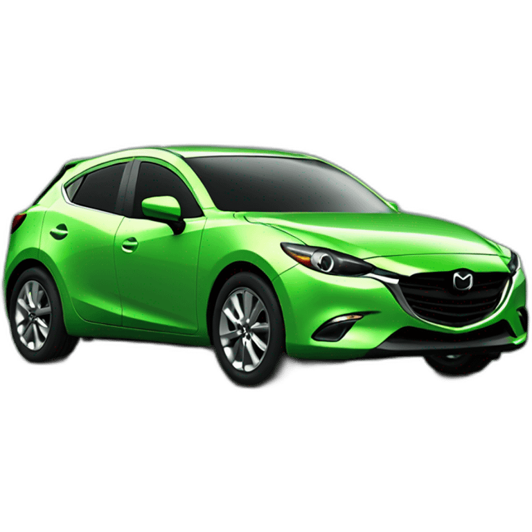 mazda sport 2 verde con conductora emoji