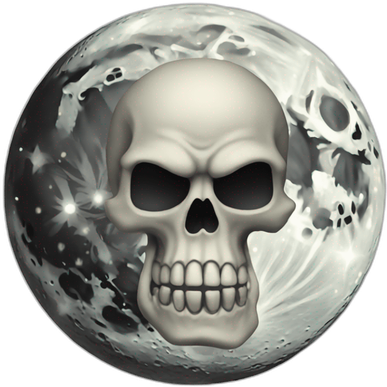 A-skull-in-the-moon emoji